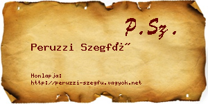 Peruzzi Szegfű névjegykártya